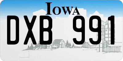 IA license plate DXB991