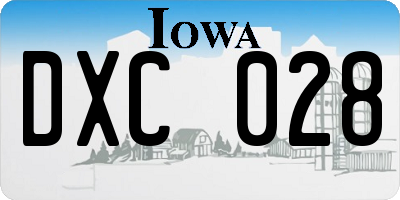 IA license plate DXC028