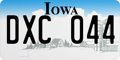 IA license plate DXC044