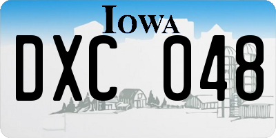 IA license plate DXC048