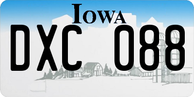 IA license plate DXC088