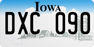 IA license plate DXC090