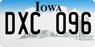 IA license plate DXC096