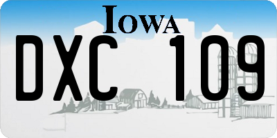 IA license plate DXC109