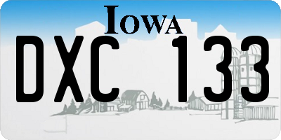 IA license plate DXC133