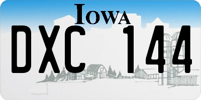 IA license plate DXC144