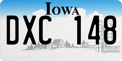 IA license plate DXC148