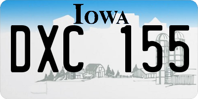 IA license plate DXC155