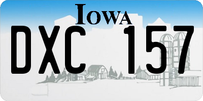 IA license plate DXC157