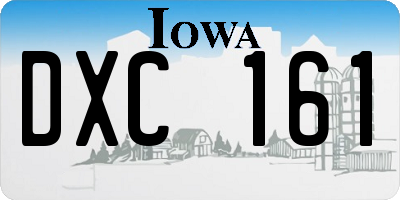 IA license plate DXC161