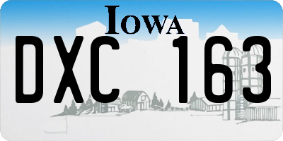 IA license plate DXC163
