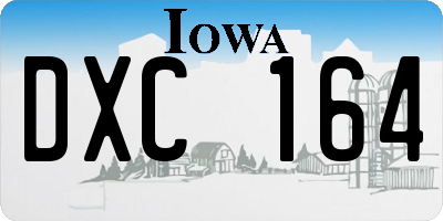 IA license plate DXC164
