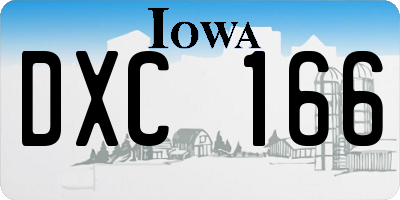 IA license plate DXC166