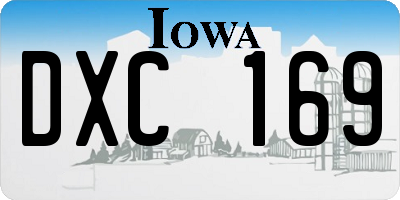 IA license plate DXC169