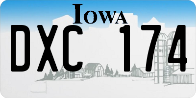 IA license plate DXC174