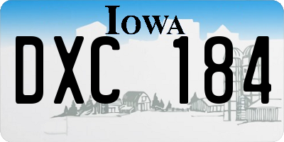 IA license plate DXC184