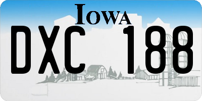 IA license plate DXC188