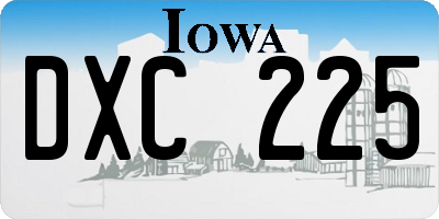 IA license plate DXC225