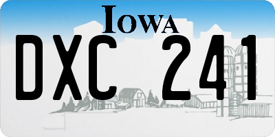 IA license plate DXC241