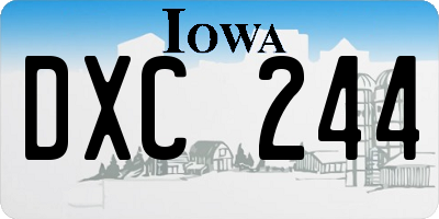 IA license plate DXC244