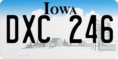 IA license plate DXC246