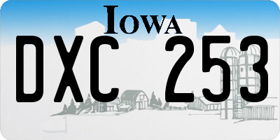 IA license plate DXC253