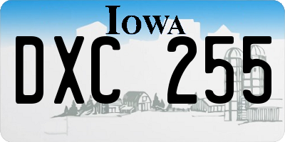 IA license plate DXC255