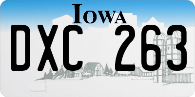 IA license plate DXC263