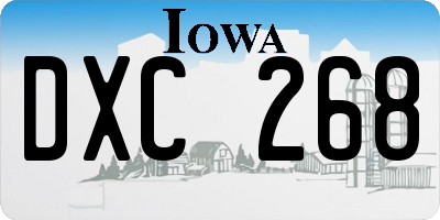IA license plate DXC268