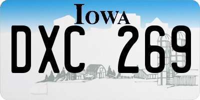 IA license plate DXC269