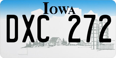 IA license plate DXC272