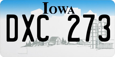 IA license plate DXC273