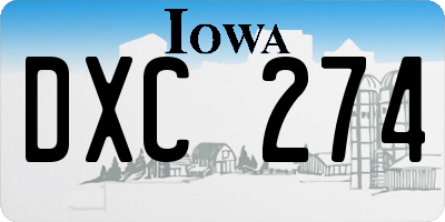IA license plate DXC274
