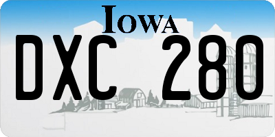 IA license plate DXC280