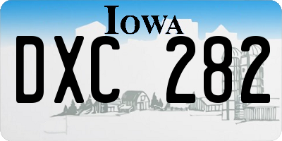 IA license plate DXC282