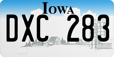 IA license plate DXC283