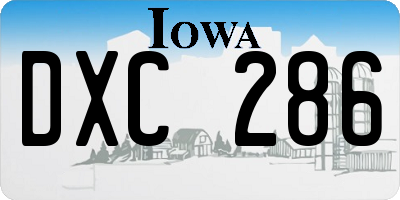 IA license plate DXC286