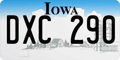 IA license plate DXC290