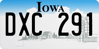 IA license plate DXC291