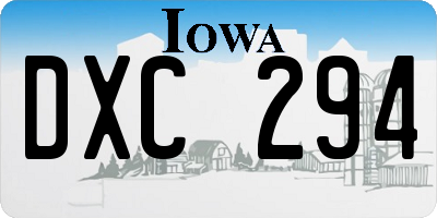 IA license plate DXC294