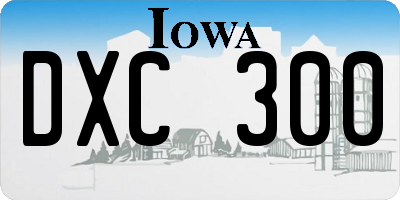 IA license plate DXC300