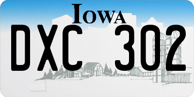 IA license plate DXC302
