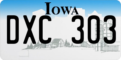IA license plate DXC303