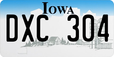 IA license plate DXC304