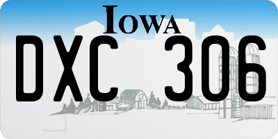 IA license plate DXC306