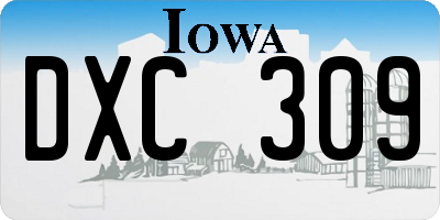 IA license plate DXC309