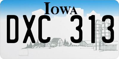 IA license plate DXC313
