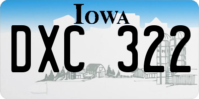 IA license plate DXC322