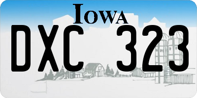 IA license plate DXC323
