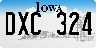 IA license plate DXC324